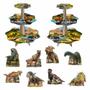 Imagem de Dinossauros Diversos Kit 2 Baleiros Com 8 Displays De Mesa