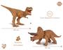 Imagem de Dinossauros t-rex+triceratops grandes c/ som articulados dino world cotiplás