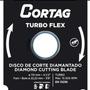 Imagem de Disco De Corte Cortag Turbo Flex 115mm Preto Diamantado Furo 22,22mm