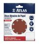 Imagem de DISCO DE LIXA COM tiras autocolantes 125MM GRÃO 220 KIT COM 5 UNIDADES ATLAS