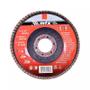 Imagem de Disco de Lixa Flap 4.1/2 POL Grana 120 Kit Com 10 Unidades MTX