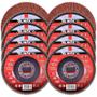 Imagem de Disco de Lixa Flap 4.1/2 POL Grana 60 Kit Com 10 Unidades MTX