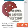 Imagem de Disco De Lixa Tiras aderentes Vermelho 150Mm Grão 120 Starfer 10