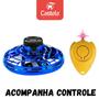 Disco Spinner Voa Divertido Led Drone Bomerang Brilha 360 Azul Castela Imagem de Disco Spinner Voa Divertido Led Drone Bomerang Brilha 360 Azul Castela