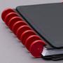 Imagem de Discos + Elástico 23mm Vermelho Médio Caderno Inteligente Ci231007