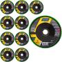 Imagem de Discos Flap 7 POL Grão 80 Fibra com 10 Unidades R244 NORTON