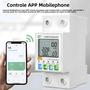 Imagem de Disjuntor Inteligente ZigBee Tuya - Controle via APP, Protetor de Religamento Automático com Medidor de Energia
