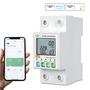 Imagem de Disjuntor Inteligente ZigBee Tuya - Controle via APP, Protetor de Religamento Automático com Medidor de Energia
