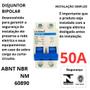 Imagem de Disjuntores Mini Din Bipolar Duplo Bifásico Para 2 Fases Curva C Inmetro De 10A Até 70 Amperes Lukma