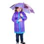 Imagem de Disney Kids Umbrella and Slicker, Frozen Elsa and Anna Toddler and Little Girl Rain Wear Set, para idades 4-7, azul/roxo, grande, idade 6-7