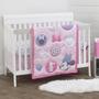 Imagem de Disney Minnie Mouse Pretty in Pink 3 Piece Nursery Crib Bedding Set, Pink, Grey, Rose