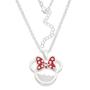 Imagem de Disney Women and Girls Birthstone Jewely, Minnie Mouse October Branco Sintético Opal Shaker Pendant Necklace, Silver Plated, 18+2" Extender