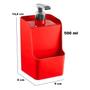 Imagem de Dispenser 500ml  De Plástico Porta Detergente E Esponja Slim