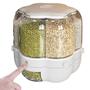 Imagem de Dispenser Alimentos 6 Divisoes Porta Tempero Giratorio Graos Feijao Arroz Cozinha Condimentos Cereais Multiuso