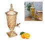 Imagem de Dispenser bebidas cristal 3l dourado suqueira casamento luxo