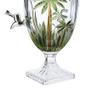 Imagem de Dispenser De Bebida Suqueira De Cristal  4 Litros Ecológico Com Pé E Tampa Decorada Palm Tree HandpaintWolff