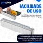 Imagem de Dispenser de Papel Filme Plástico Pvc Alumínio Cortador Suporte Manual Triplo Dispensador Tampa Magnético Reutilizar