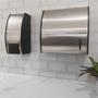 Imagem de Dispenser de Papel Toalha Interfolhado para Banheiro Porta Toalha Decorline Brinox Aço Inox e Preto