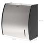Imagem de Dispenser de Papel Toalha Interfolhado para Banheiro Porta Toalha Decorline Brinox Aço Inox e Preto