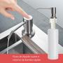 Imagem de Dispenser Detergente Porta Sabonete Liquido Embutir 500ml Inox 304 Escovado