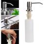Imagem de Dispenser Dosador Embutir sabao Detergente Sabonete Liquido escovado Banheiro Cozinha