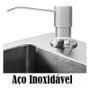 Imagem de Dispenser Dosador Kit 3 Unidades Embutir Pia Sabonete Liquido Detergente Sabao Inox Escovado Banheiro Cozinha