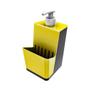 Imagem de Dispenser Dosador Para Detergente e Porta Esponja - Amarelo/Chumbo