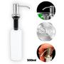 Imagem de Dispenser e Dosador Inox 304 Polido de Detergente  Sabonete Liquido para Bancada Embutir Redondo 500ml - Westing by Bsmix