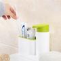 Imagem de Dispenser Moderno Multiuso Redondo Organizador Pia Suporte para Esponja Porta Detergente