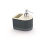 Imagem de Dispenser p/detergente e bucha by arthi branco com cinza