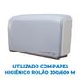 Imagem de Dispenser Papel Higienico Rolão Duplo Branco c/ Cristal Elisa Plus
