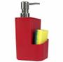 Imagem de Dispenser Para Detergente E Esponja 650ml - Vermelho