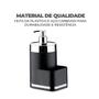 Imagem de Dispenser para Detergente Organizador de Pia Cozinha 500ml Preto e Cromado Future