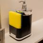 Imagem de Dispenser para Detergente Organizador de Pia Cozinha 500ml Preto e Cromado Future