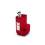 Imagem de Dispenser Para Detergente Porta Esponja Suporte Organizador de Pia Cozinha Limpeza Ordene Vermelho