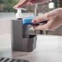 Imagem de Dispenser Porta Detergente Dosador Sabão Liquido e Esponja Bucha Para Pia Bancada Cozinha Trium Ou