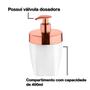 Imagem de Dispenser Porta Detergente Líquido Branco Rose Gold Future