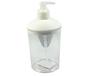 Imagem de Dispenser Porta Sabonete Líquido 500ml De Pia Banheiro Lavabo Cristal Branco - 340.1 Utility