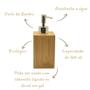 Imagem de Dispenser Porta Sabonete Líquido Em Bambu Ecológico 300mL Original Mimo Style