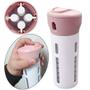 Imagem de Dispenser Portátil De Viagem 4 em 1 Para Shampoo Creme Sabonete Rosa