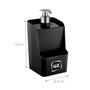 Imagem de Dispenser Quadrado Slin Gourmet Porta Esponja Preto - 6un