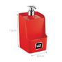 Imagem de Dispenser Quadrado Slin Gourmet Porta Esponja Vermelho - 6un