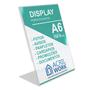 Imagem de Display Acrílico Porta Folha Papel A6 L Vertical Balcão Mesa