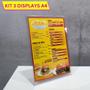 Imagem de Display Expositor Kit A4 A5 A6 Em L Ps Cristal Acrílico 3 un