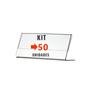 Imagem de Display Expositor Suporte Acrilico Porta Preço e Etiqueta 10x5cm horizontal - Kit com 50 unidades