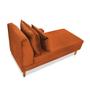 Imagem de Divã Chaise Jade 1,60 Cm Pés chanfrado Suede Terracota