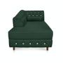 Imagem de Divã Chesterfield 165 cm Capitonado com Strass Suede Verde - D'Rossi