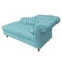 Imagem de Divã Chesterfield Juliette 160Cm Pés Chanfrado Azul