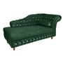 Imagem de Divã Chesterfield Juliette 160Cm Pés Chanfrado Suede Verde