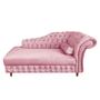 Imagem de Divã Chesterfield Juliette 160Cm Pés Chanfrado Veludo Rose